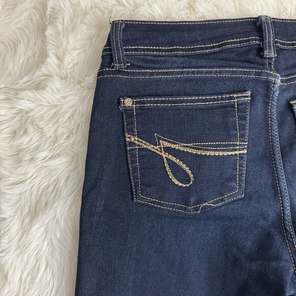 Jordache Skinny Jeans Womens 6 Dark Blue Denim Stretch Measures 28 x 30 - Picture 5 of 8